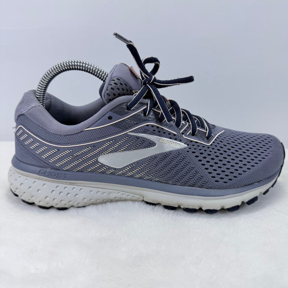 Brooks Ghost 12 Womens Running Shoes Grey 1203051B086 Lace-Up Low Top Size 8.5